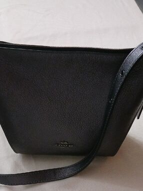 Coach Black Pebbled Leather Crossbody
